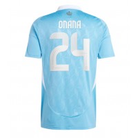 Camisa de time de futebol Bélgica Amadou Onana #24 Replicas 2º Equipamento Europeu 2024 Manga Curta